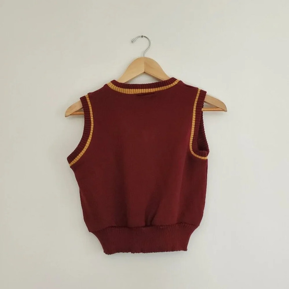 Varsity Cheer Vest in Maroon with Golden Yellow Inner Trim (Size XS / S) - Picture 5 of 5